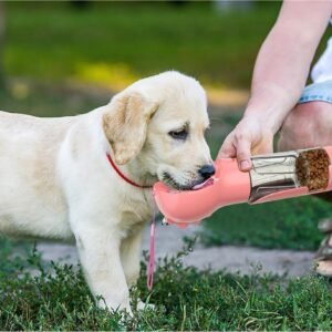 3-in-1 Portable Dog Water Bottle with Food Bowl | Dogplify
